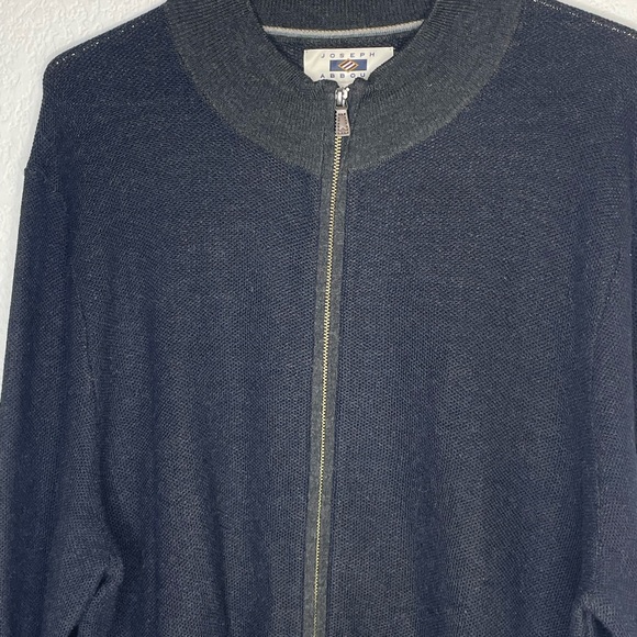 Joseph Abboud sweater wool blend sz 3XLT full zip Men's Deep blue - Picture 2 of 9